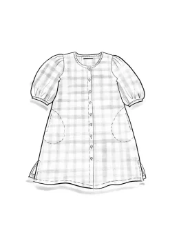 New Gudrun Sjödén Kleid Ellinor Aus Bio-Baumwollgewebe waldgrün