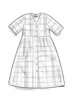 Best Gudrun Sjödén Kleid Fields Aus Baumwollgewebe ungebleicht