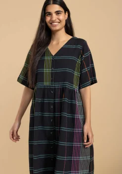 Clearance Gudrun Sjödén Kleid Fields Aus Baumwollgewebe schwarz