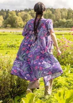 Discount Gudrun Sjödén Kleid Iris Aus Bio-Baumwollgewebe dunkelamethyst