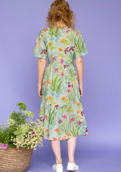 Best Gudrun Sjödén Kleid Iris Aus Bio-Baumwollgewebe minze