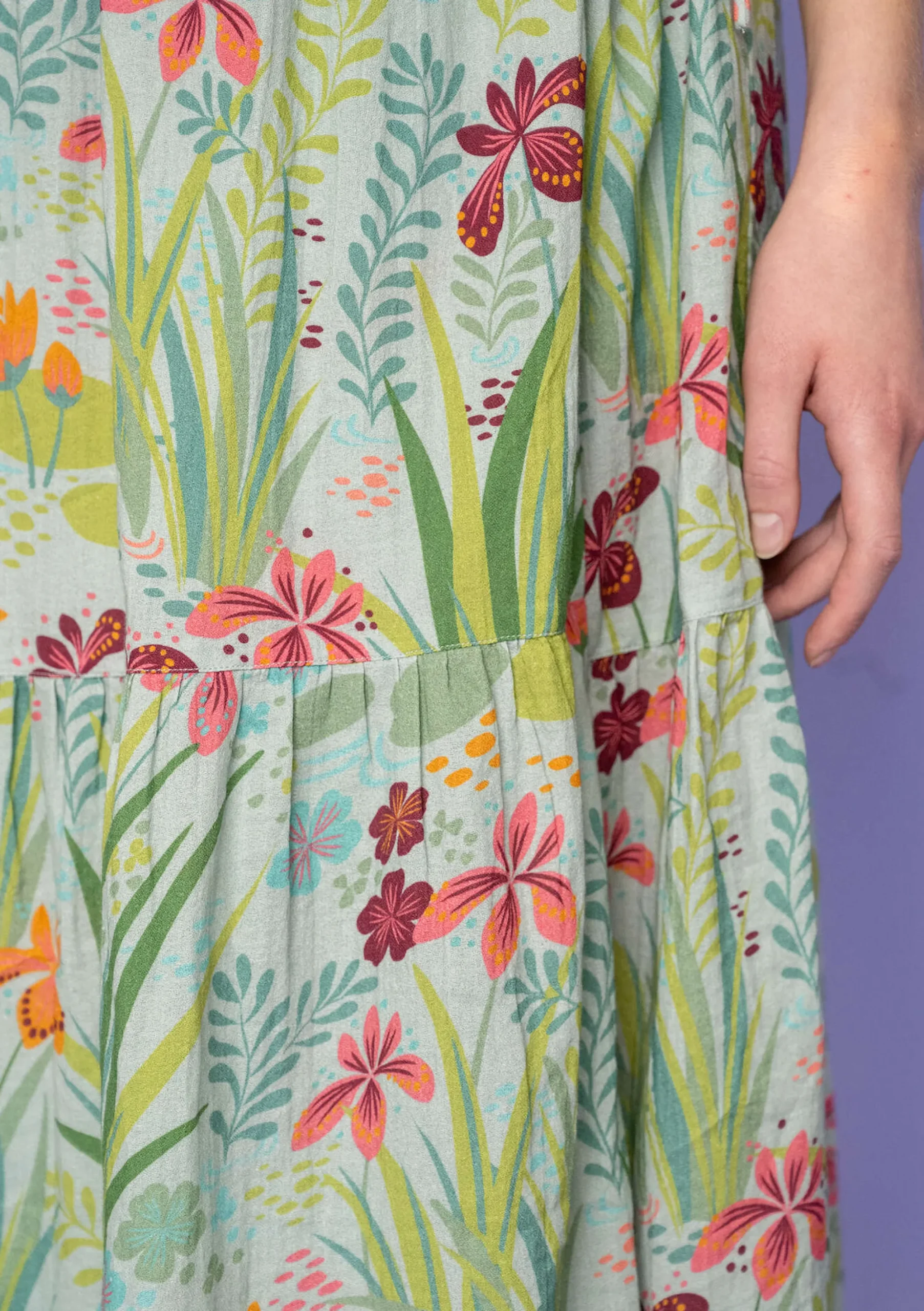 Best Gudrun Sjödén Kleid Iris Aus Bio-Baumwollgewebe minze