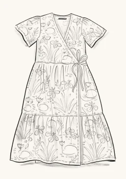 Best Gudrun Sjödén Kleid Iris Aus Bio-Baumwollgewebe minze