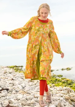 Discount Gudrun Sjödén Kleid Kaprifol Aus Bio-Baumwolle ananas