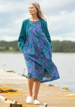 Discount Gudrun Sjödén Kleid Kaprifol Aus Bio-Baumwolle lupine