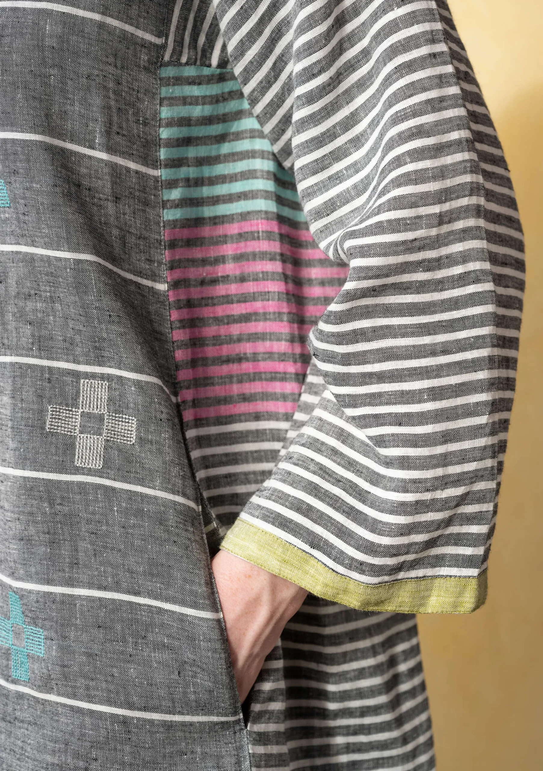 Best Gudrun Sjödén Kleid Mandvi Aus Leinen grau