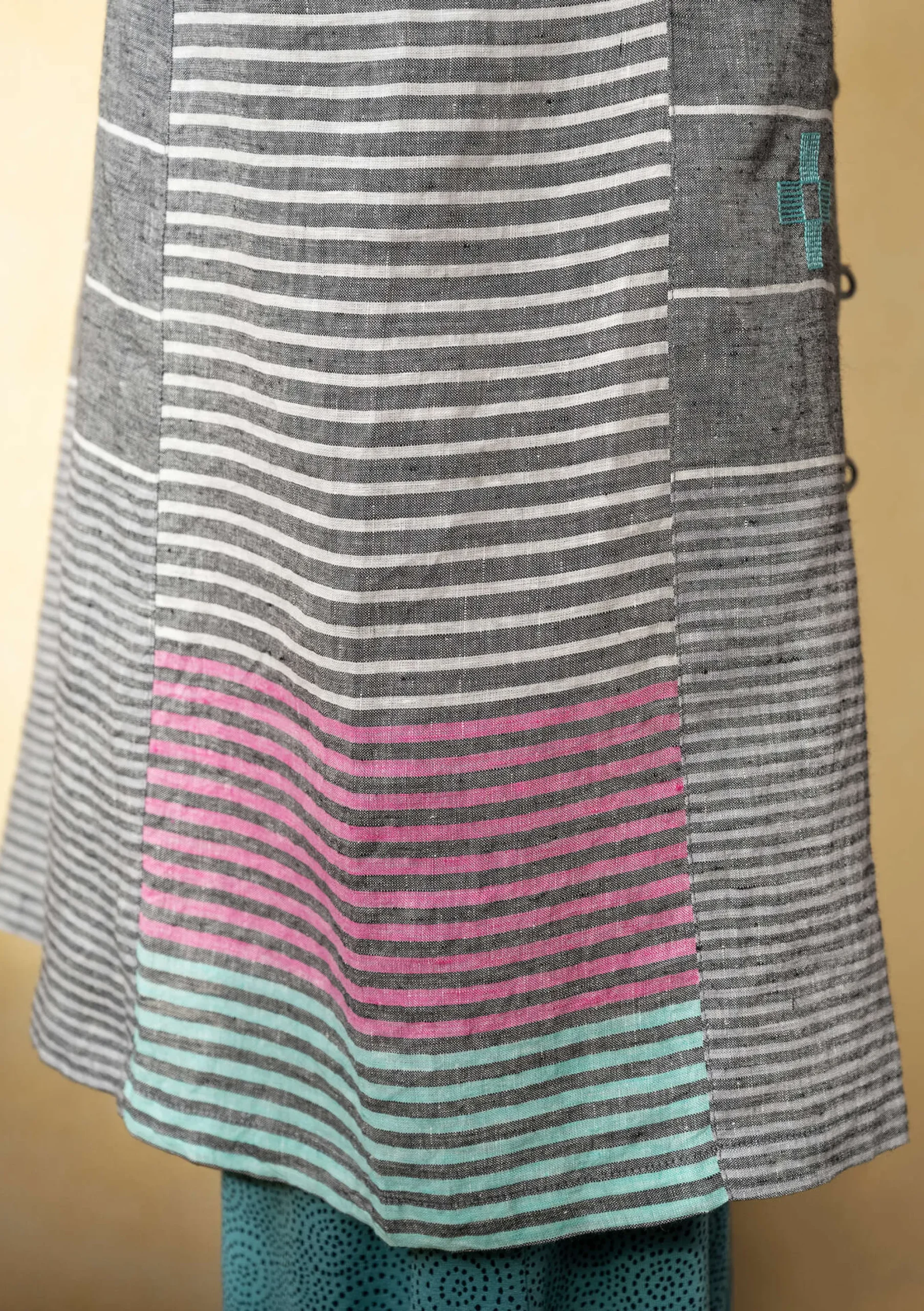 Best Gudrun Sjödén Kleid Mandvi Aus Leinen grau