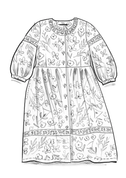 Best Gudrun Sjödén Kleid Margit Aus Leinen/Modal-Gewebe vanille-bedruckt