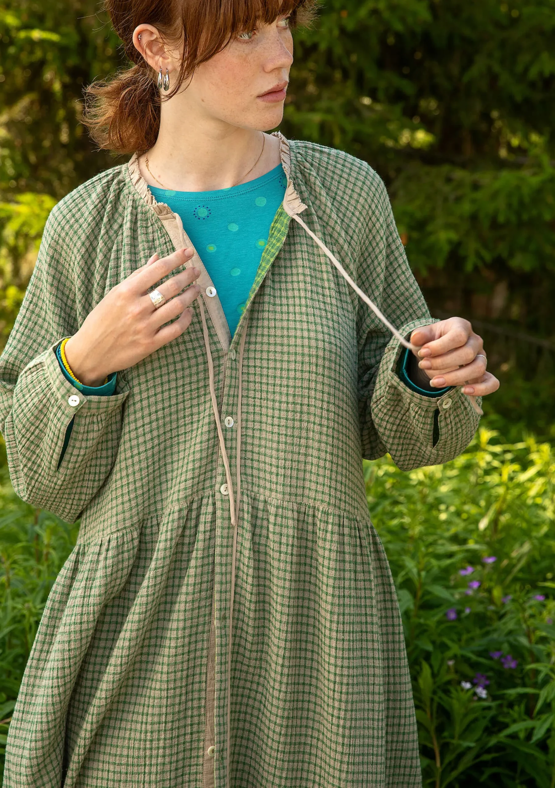Best Gudrun Sjödén Kleid Ottilia Aus Bio-Baumwollgewebe dunkelnatur
