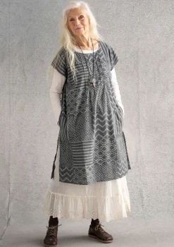 Best Gudrun Sjödén Kleid Ritu Aus Bio-Baumwollgewebe schwarz