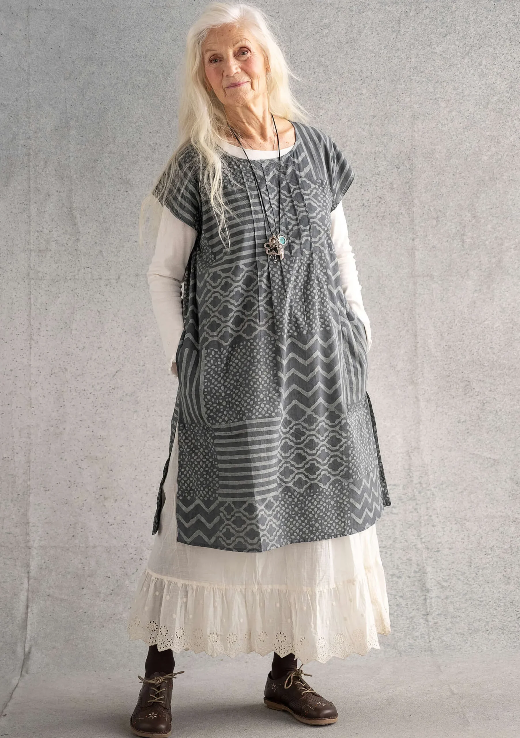 Best Gudrun Sjödén Kleid Ritu Aus Bio-Baumwollgewebe schwarz