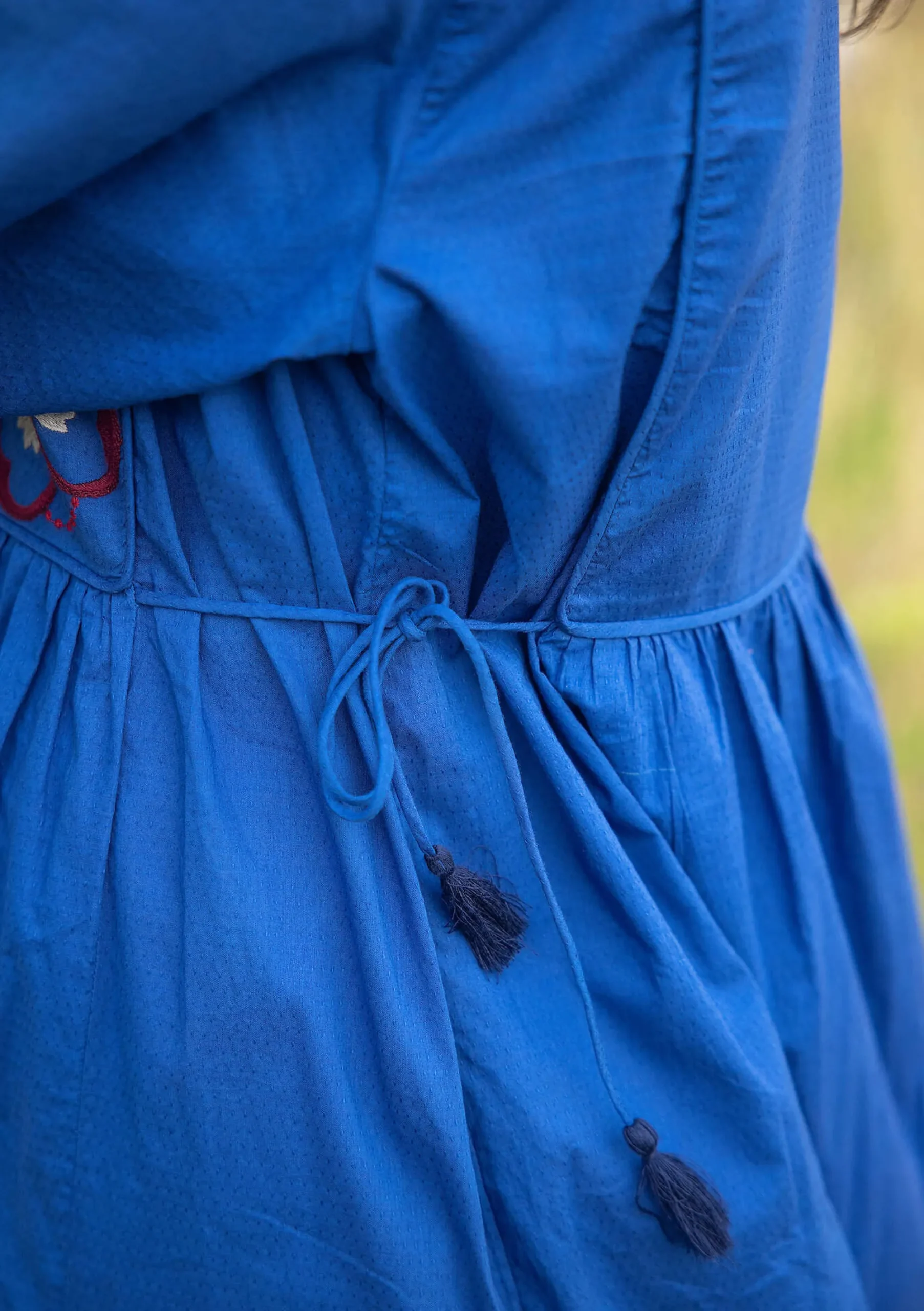 New Gudrun Sjödén Kleid Sahara Aus Bio-Baumwollgewebe porzellanblau