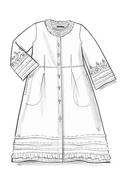 Gudrun Sjödén Kleid Tjärn Aus Bio-Baumwollgewebe thuja