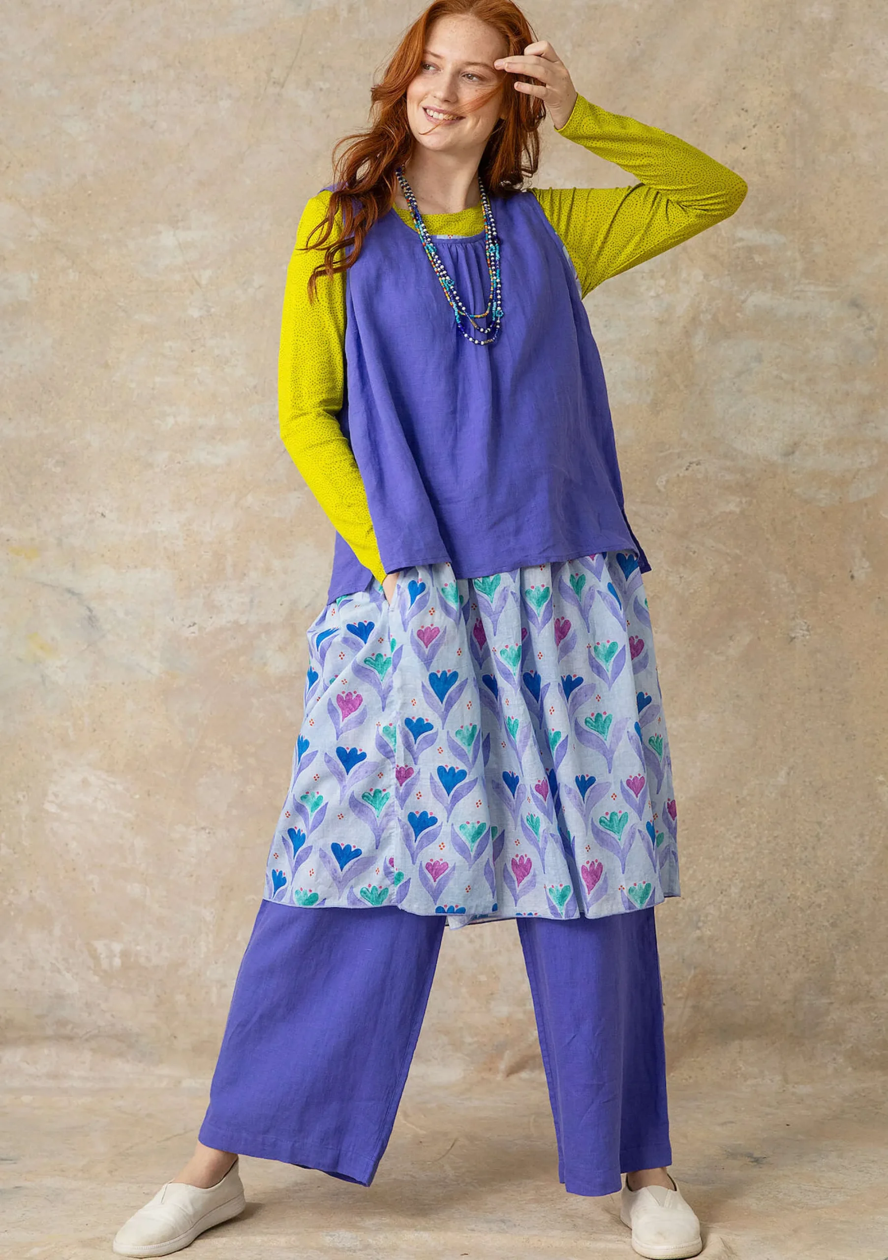 Sale Gudrun Sjödén Kleid Öst Aus Bio-Baumwollgewebe vergissmeinnicht