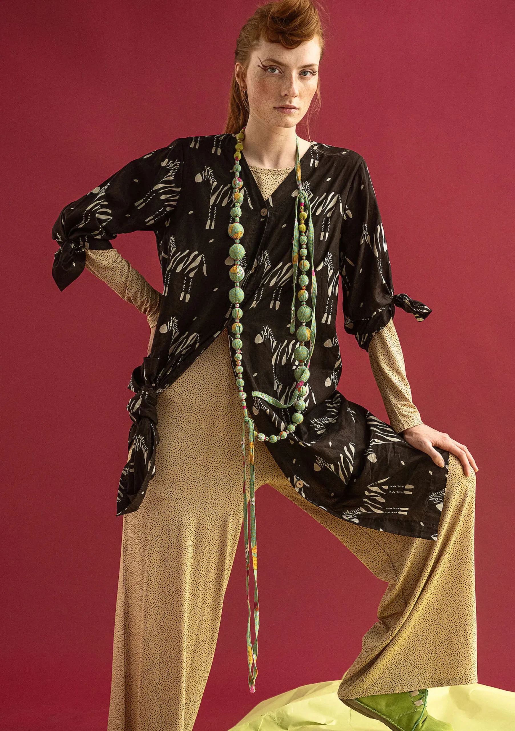 Online Gudrun Sjödén Kleid Zebra Aus Bio-Baumwolle naturschwarz