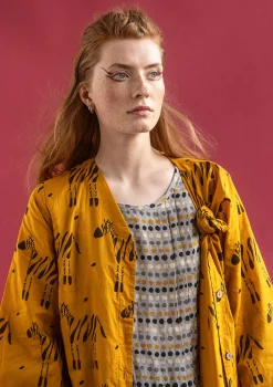 Gudrun Sjödén Kleid Zebra Aus Bio-Baumwolle sahara