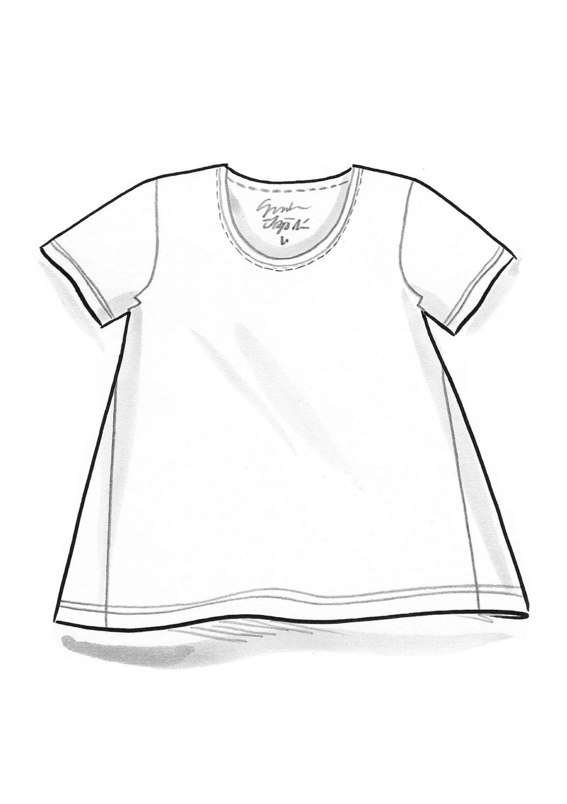 Discount Gudrun Sjödén Kurzarmshirt Billie Aus Bio-Baumwolle/Modal schwarz