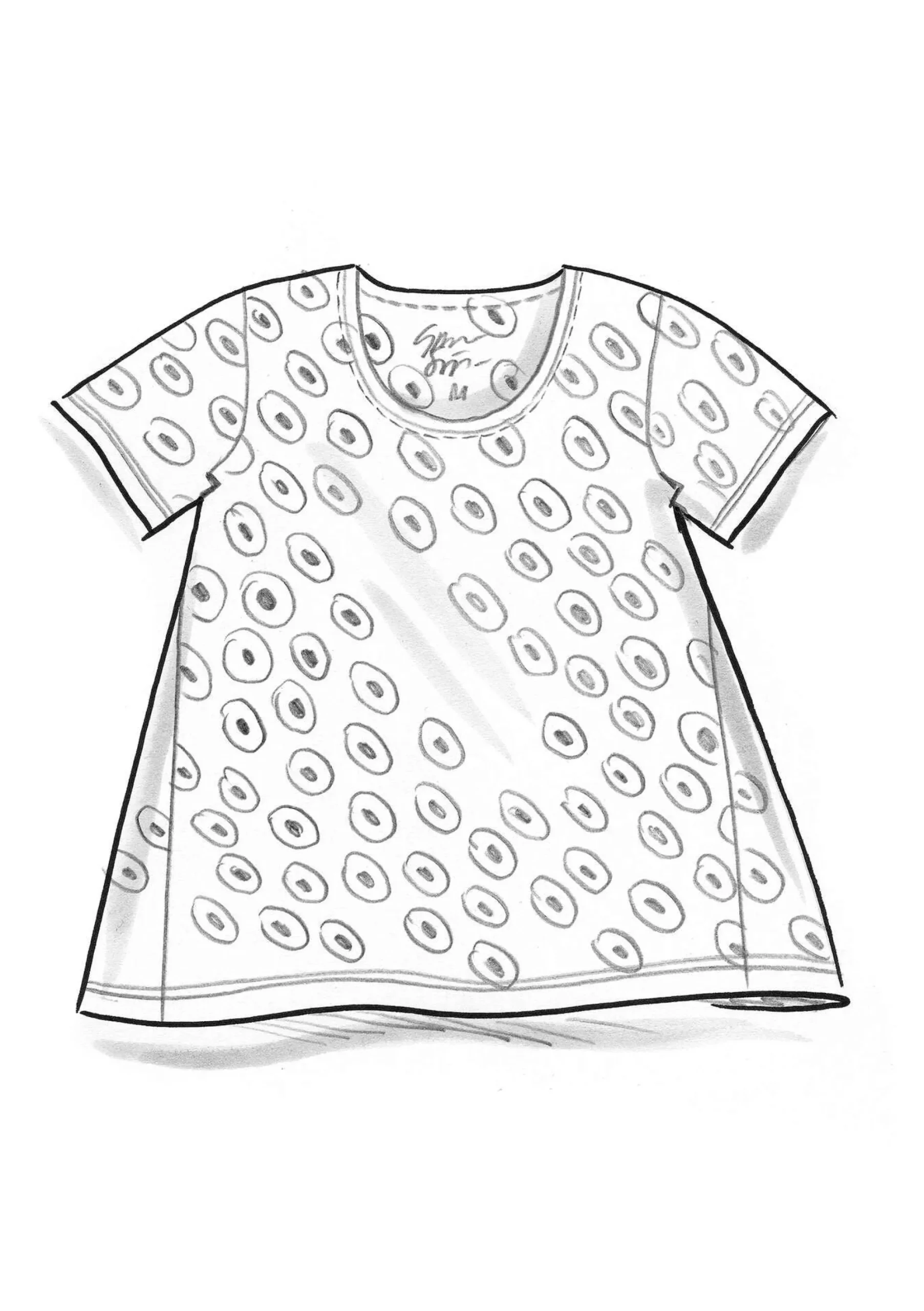 Sale Gudrun Sjödén Kurzarmshirt Billie Aus Bio-Baumwolle/Modal hafer-gemustert