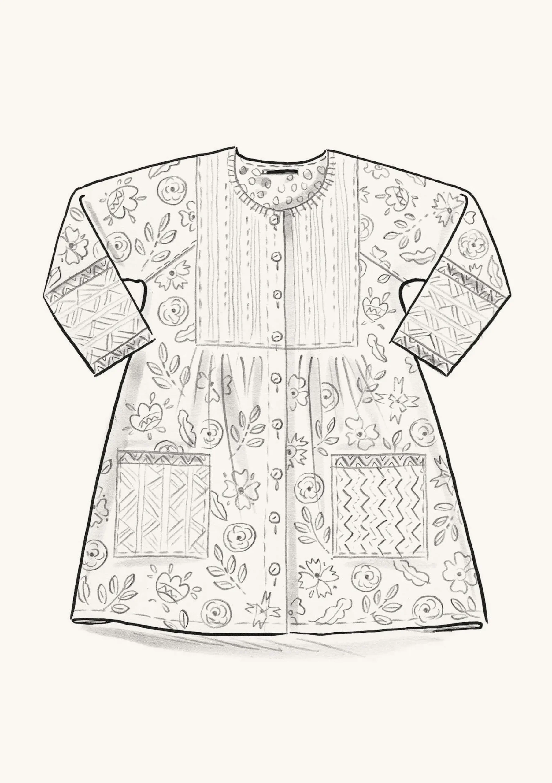 Hot Gudrun Sjödén Künstlerbluse Amber Aus Bio-Baumwolle lupine