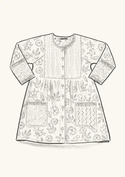 Outlet Gudrun Sjödén Künstlerbluse Amber Aus Bio-Baumwolle kalkstein