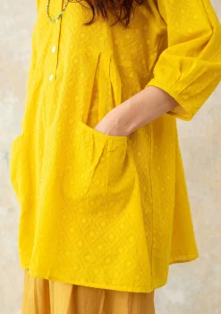 Sale Gudrun Sjödén Künstlerbluse Aus Bio-Baumwollgewebe ananas