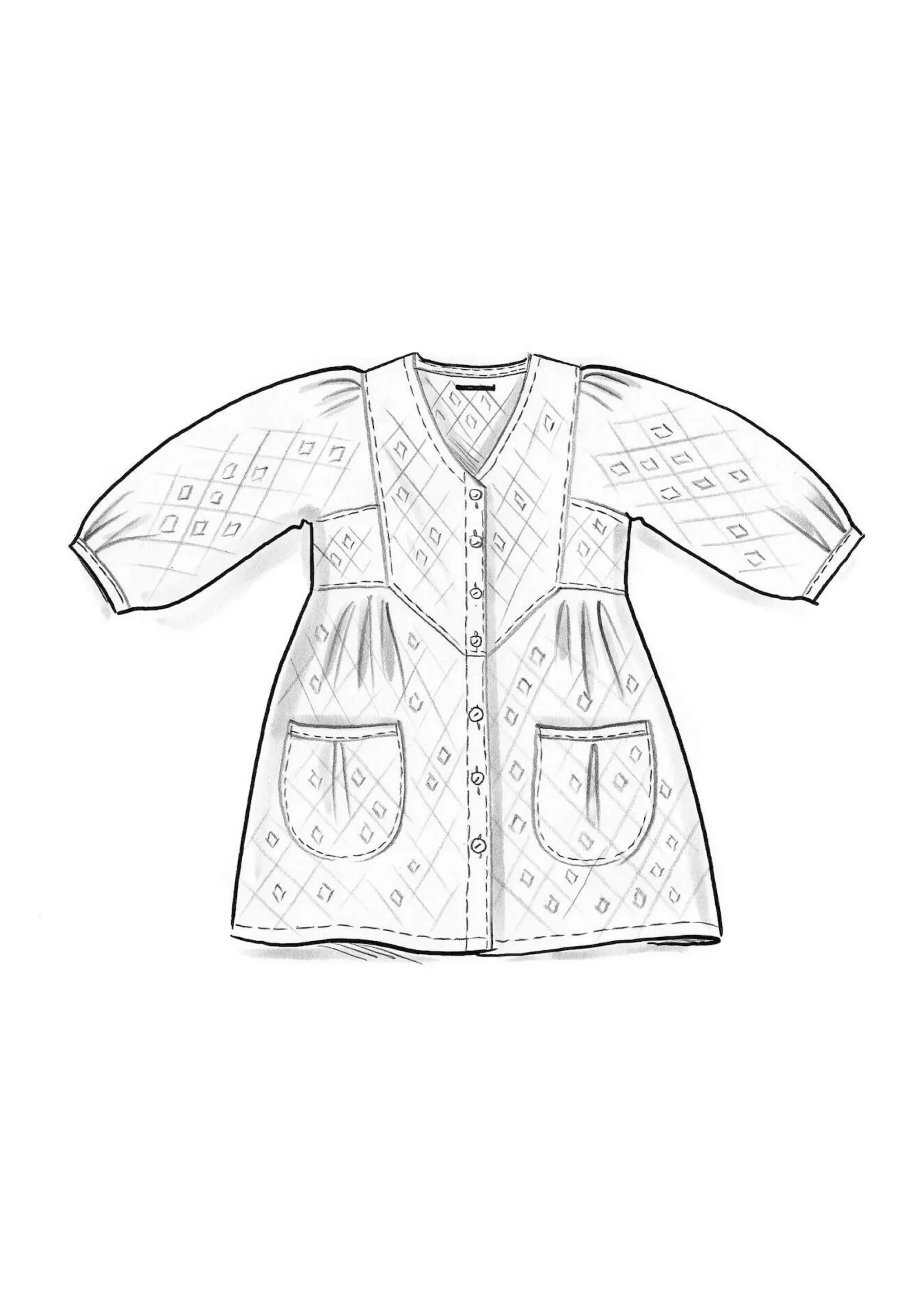 Sale Gudrun Sjödén Künstlerbluse Aus Bio-Baumwollgewebe ananas