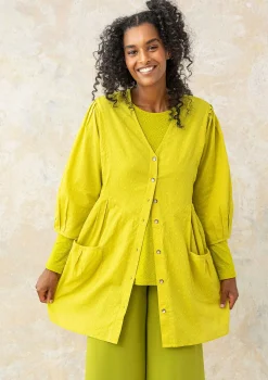 Best Gudrun Sjödén Künstlerbluse Aus Bio-Baumwollgewebe limettengrün