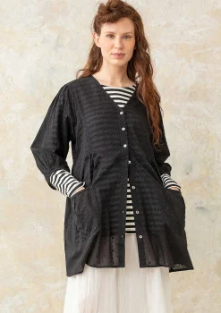 Best Gudrun Sjödén Künstlerbluse Aus Bio-Baumwollgewebe schwarz