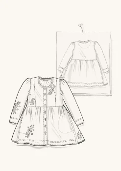 Sale Gudrun Sjödén Künstlerbluse Shimla Aus Bio-Baumwolle/Leinen Mandelmilch