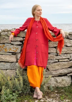 Sale Gudrun Sjödén Langstrickjacke Aus Gefilzter Bio-Wolle rosenholz