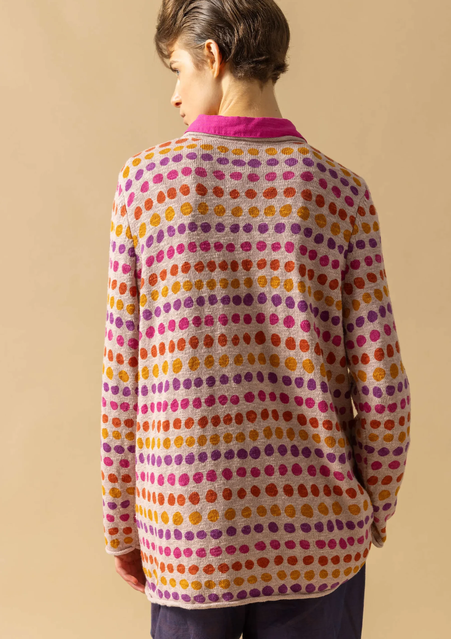 Discount Gudrun Sjödén Lieblingspullover Abby Aus Bio-/Recycling-Baumwolle rosa sand-gemustert