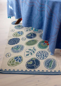 Gudrun Sjödén Läufer Nest Aus Bio-Baumwolle leinenblau