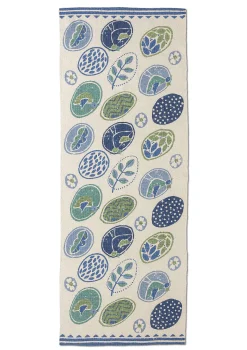 Gudrun Sjödén Läufer Nest Aus Bio-Baumwolle leinenblau