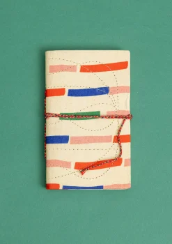 Clearance Gudrun Sjödén Notizbuch Divya Aus Papier Mit Stoffbezogenem Einband hellaprikose
