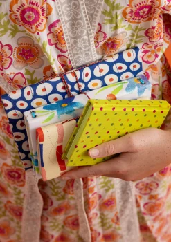 Hot Gudrun Sjödén Notizbuch Kavya Aus Papier Mit Stoffbezogenem Einband waldgrün