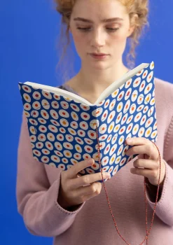 Gudrun Sjödén Notizbuch Runa Aus Papier Mit Stoffbezogenem Einband tiefblau