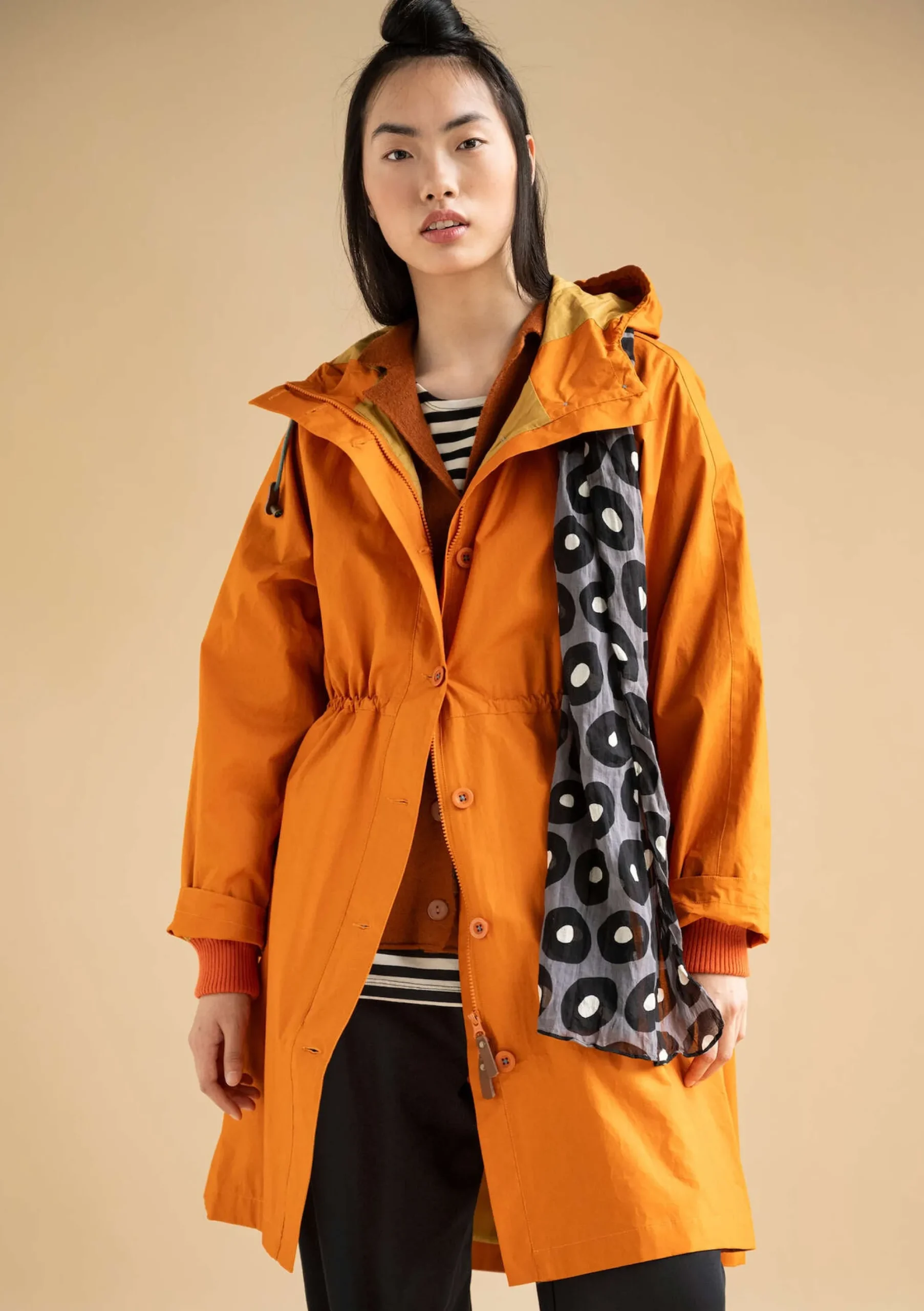Sale Gudrun Sjödén Parka Francis Aus Bio-Baumwollgewebe masala