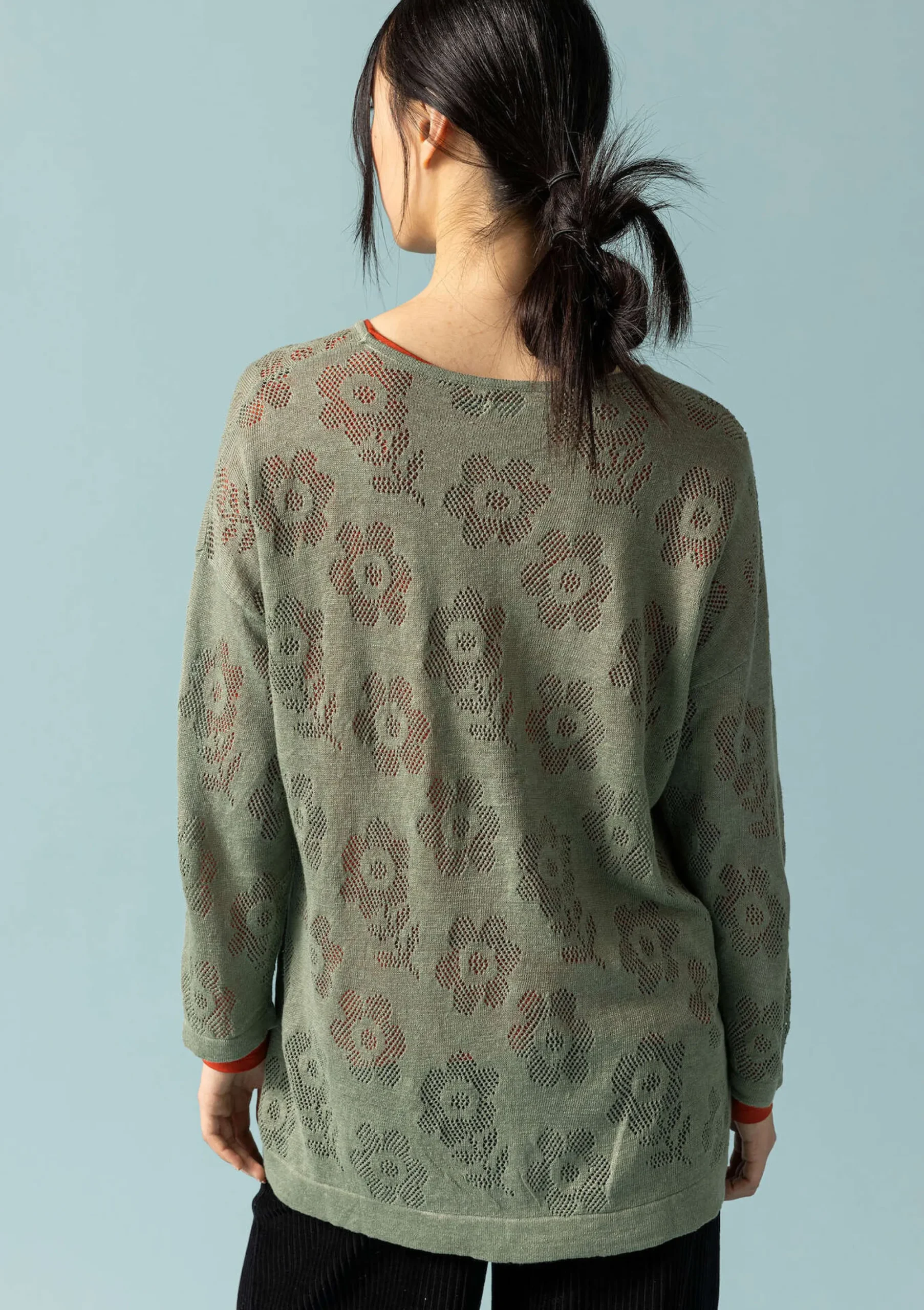 Sale Gudrun Sjödén Pointelle-Pullover Aus Leinen/Recycling-Leinen hopper