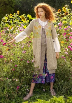 Best Gudrun Sjödén Pointelle-Strickjacke Iris Aus Leinen/Recycling-Baumwolle natur/ungefärbt