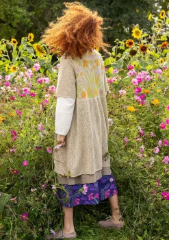 Best Gudrun Sjödén Pointelle-Strickjacke Iris Aus Leinen/Recycling-Baumwolle natur/ungefärbt