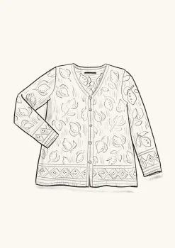 Best Gudrun Sjödén Pointelle-Strickjacke Luisa Aus Leinen/Recycling-Baumwolle natur/ungefärbt