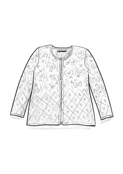 Hot Gudrun Sjödén Pointelle-Strickjacke Pezenas Aus Leinen/Recycling-Baumwolle natur