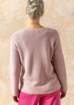 Best Gudrun Sjödén Pullover Aus Recycling-Baumwolle rosa sand