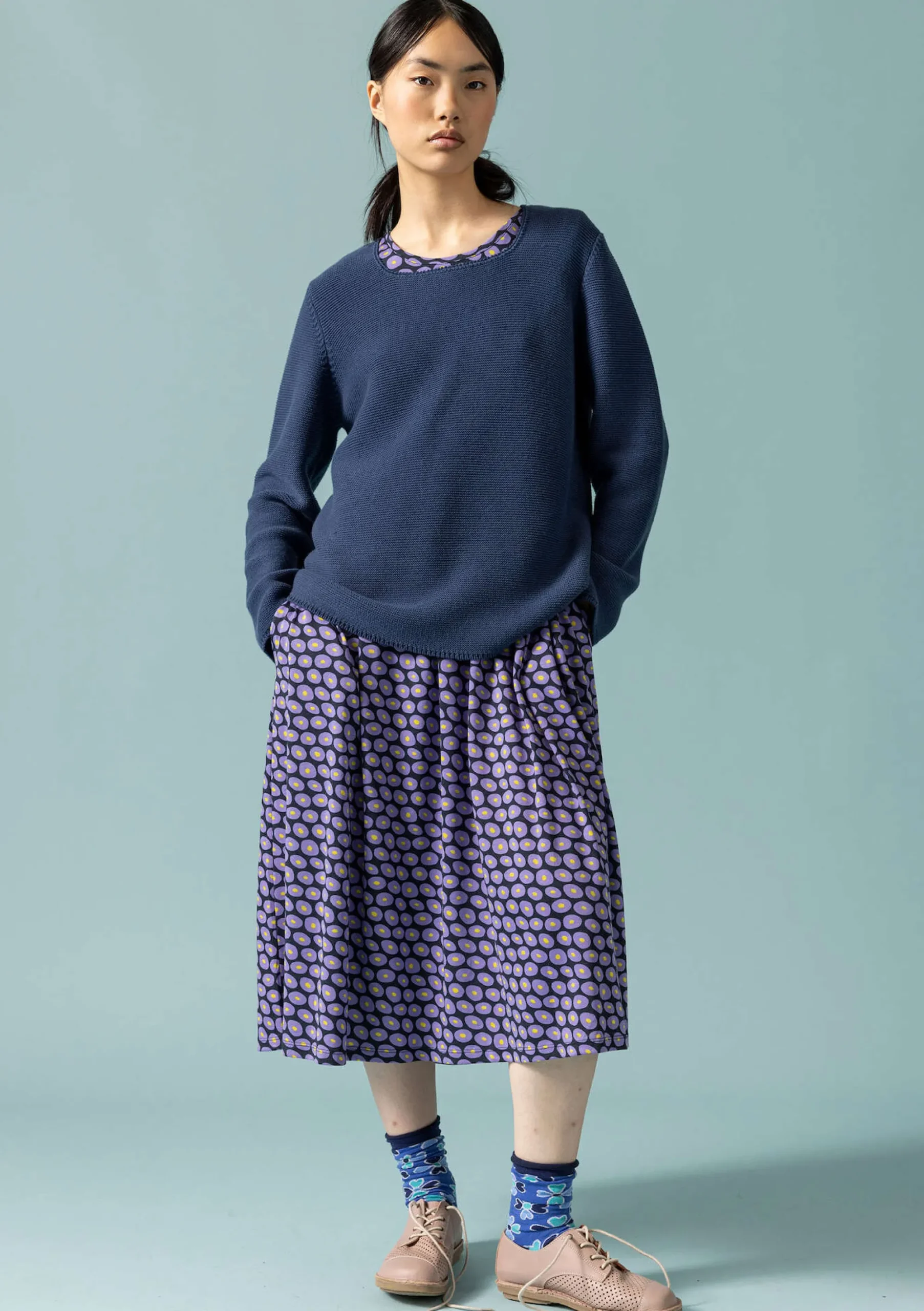 Sale Gudrun Sjödén Pullover Aus Recycling-Baumwolle indigo