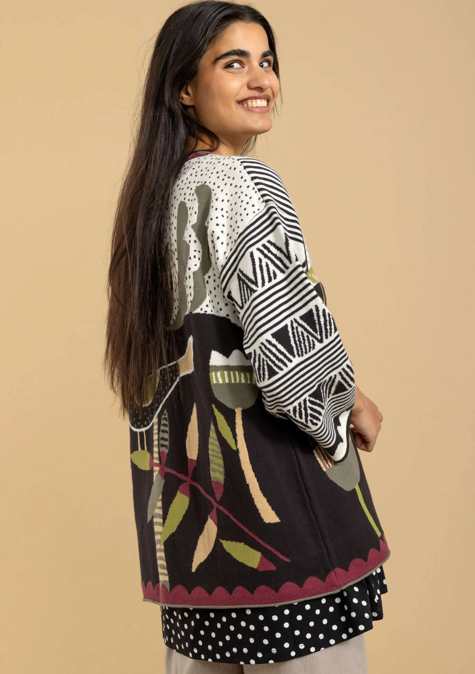 Sale Gudrun Sjödén Pullover Birdie Aus Bio-/Recycling-Baumwolle schwarz