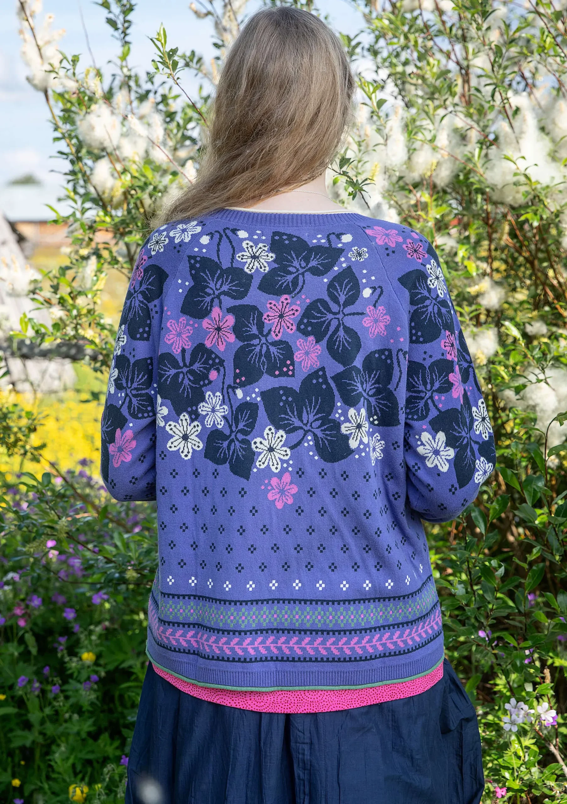 Clearance Gudrun Sjödén Pullover Blåsippa Aus Bio-/Recycling-Baumwolle blauglöckchen