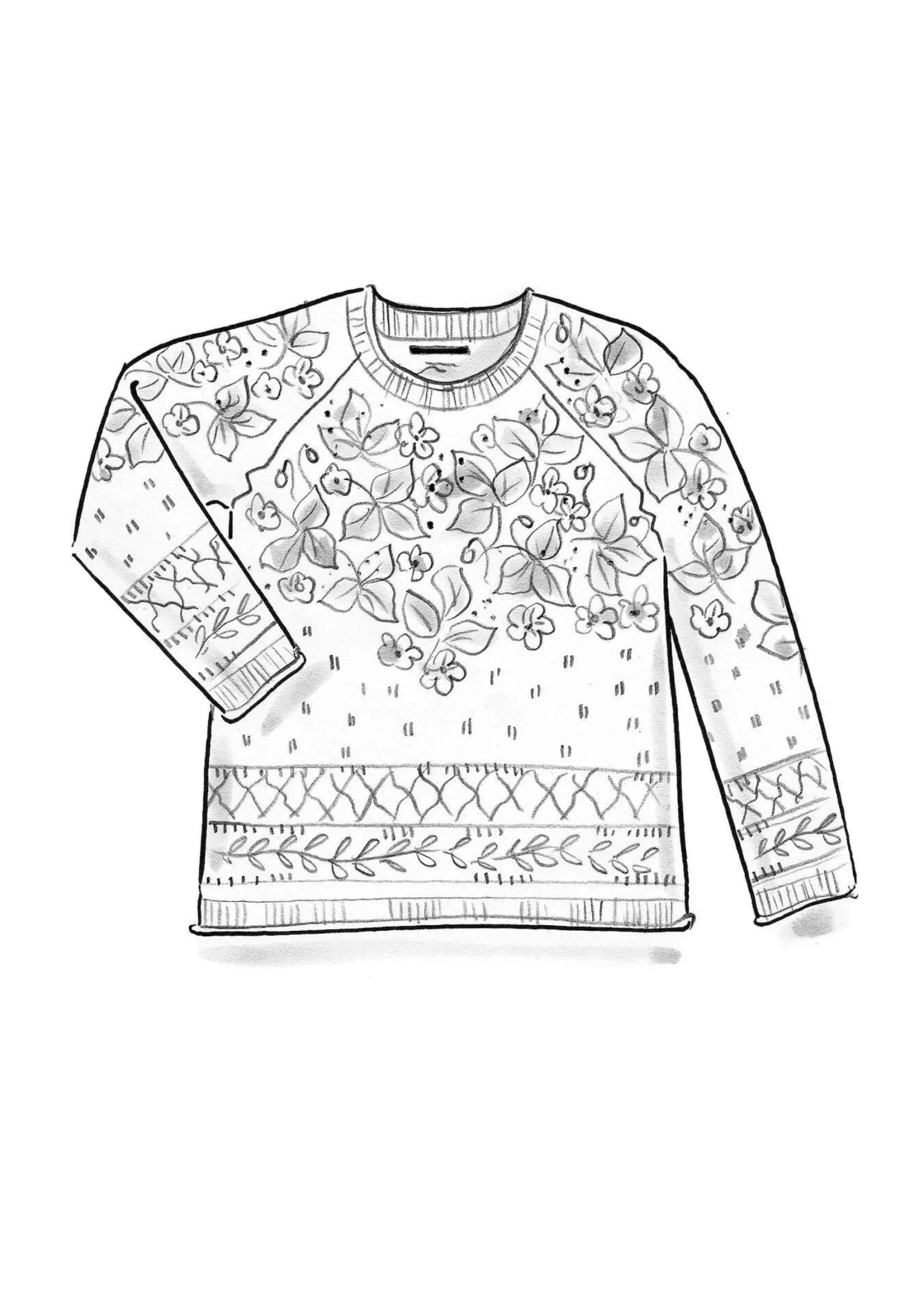 Clearance Gudrun Sjödén Pullover Blåsippa Aus Bio-/Recycling-Baumwolle blauglöckchen