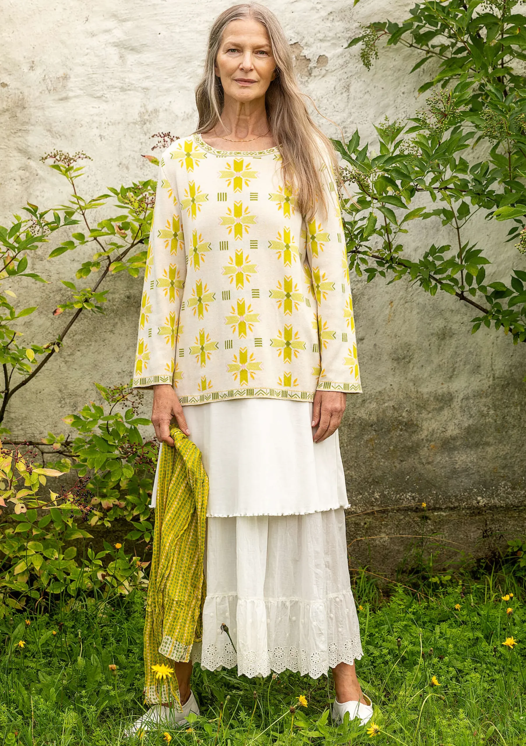 Clearance Gudrun Sjödén Pullover Bunge Aus Bio- Und Recycling-Baumwolle limettengrün