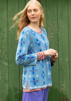 Outlet Gudrun Sjödén Pullover Bunge Aus Bio- Und Recycling-Baumwolle hellindigo