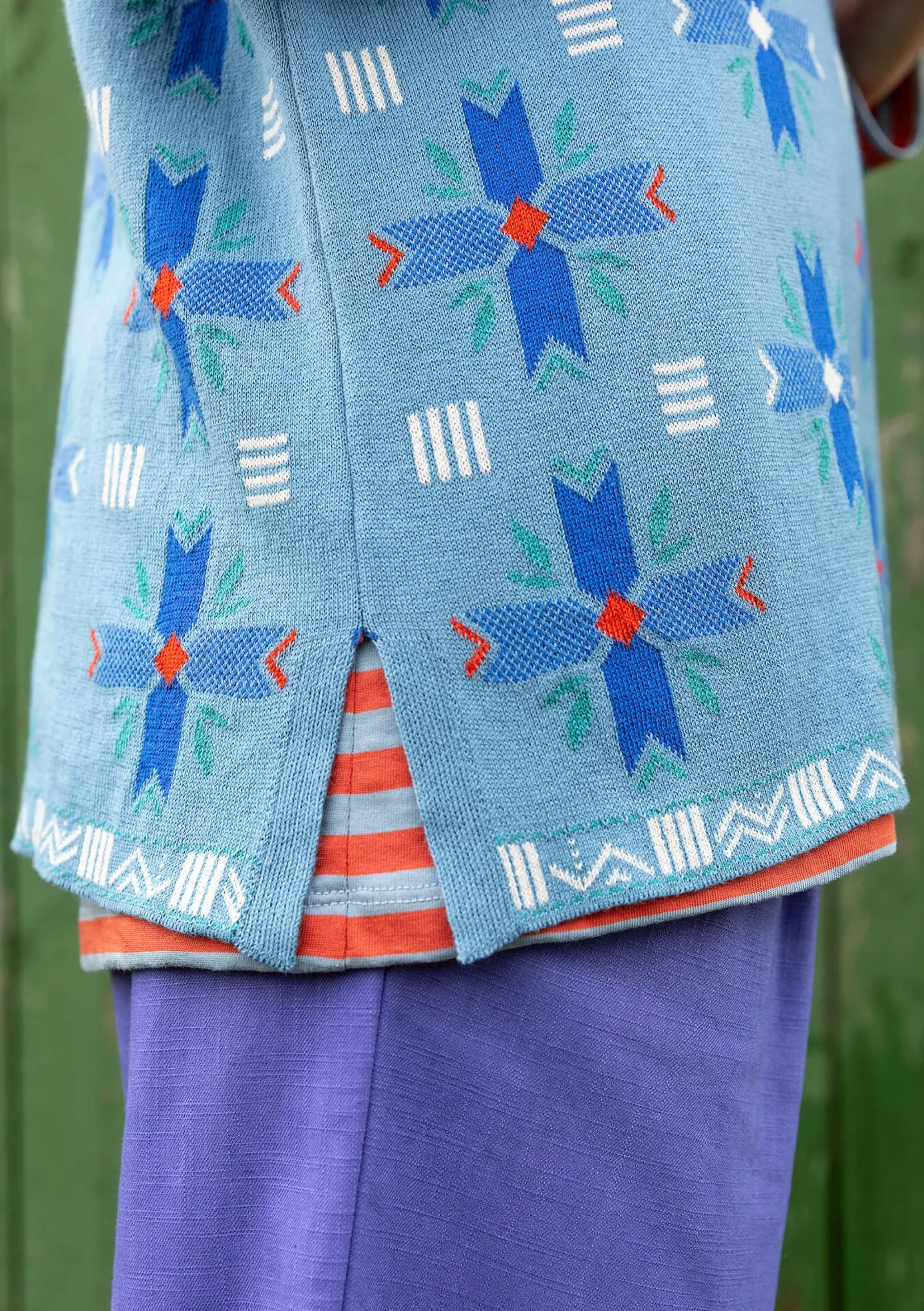 Outlet Gudrun Sjödén Pullover Bunge Aus Bio- Und Recycling-Baumwolle hellindigo